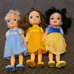 Disney Animators Set of 3 Princess Dolls Cinderella Belle Snow White